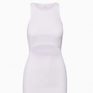 Wilfred Aritzia Lavender cutout tank ribbed Dress